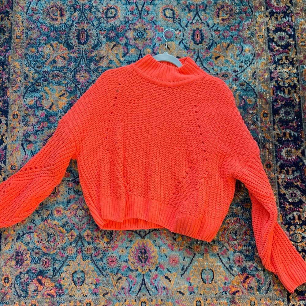 Bright coral sweater